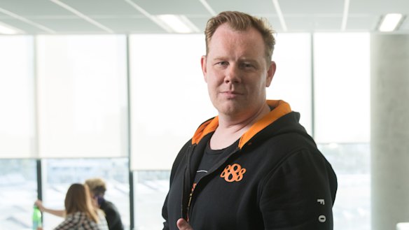 Victorian Trades Hall Council secretary Luke Hilakari led the chant of "John Setka, here to stay".