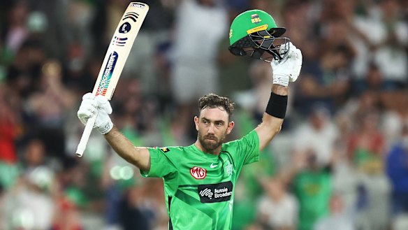 Brutality: Glenn Maxwell bludgeoned a mind blowing 154 not out in a Big Bash record innings.