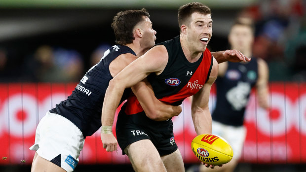 Carlton zeroed in on stopping Essendon’s do-it-all captain Zach Merrett.