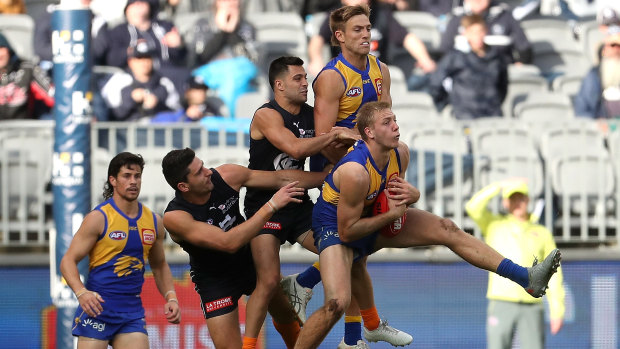 west coast eagles home jersey