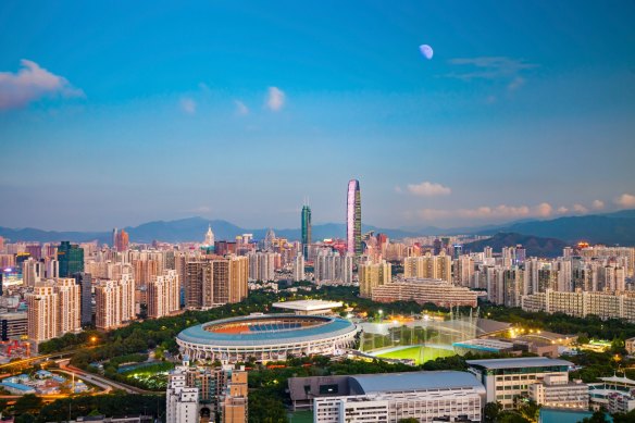 The Shenzhen special economic zone in southern China.