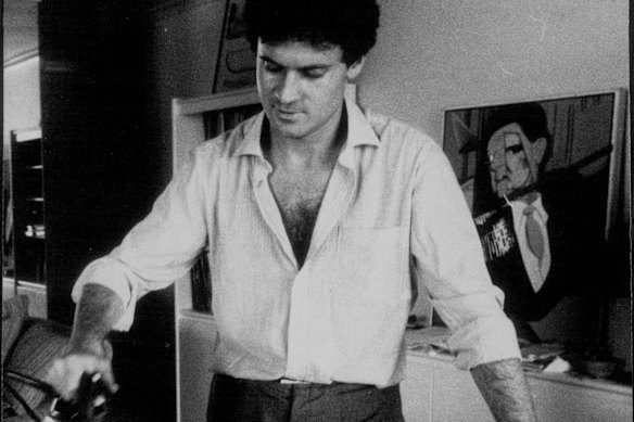 Jeremy Kinross getting ready for preselection night in November 1988. 