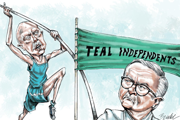 Peter Dutton will have to leap higher tow win back the teal seats.