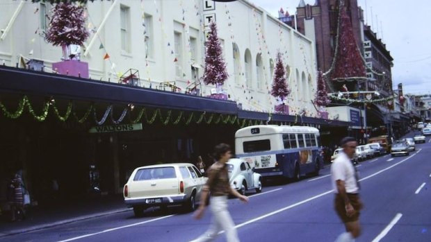 Photo from outside Walton's, Fortitude Valley, at Christmas time circa 1972.