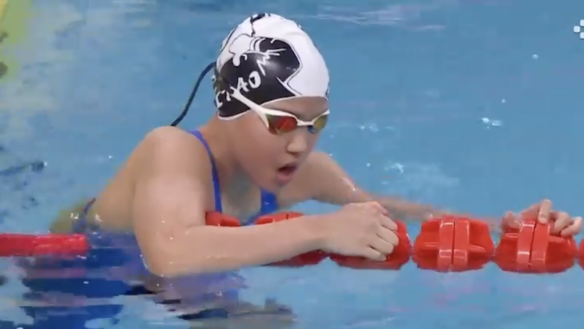 11-year-old Chinese swimmer Yu Zidi. 