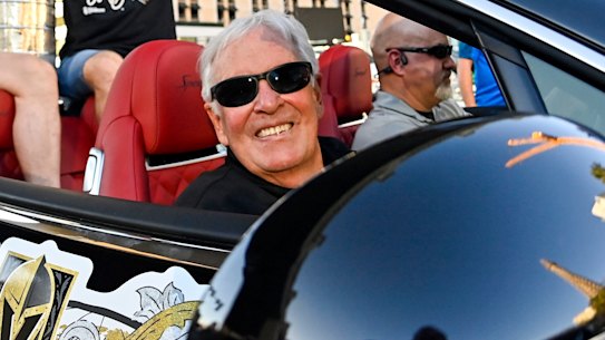 Bill Foley celebrates the Vegas Golden Knights’ Stanley Cup victory last year.