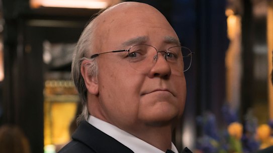 Russell Crowe as Roger Ailes in The Loudest Voice.