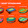 The stadiums that will be used in the 2027 World Cup.