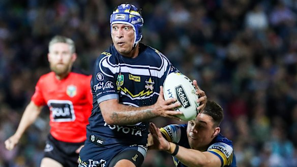 Still got it: Thurston has the most try assists in the NRL this season, despite the Cowboys' poor form.