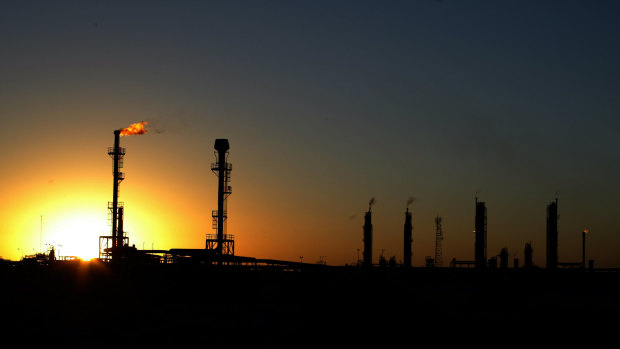 Santos' Moomba petroleum and natural gas plant in South Australia's Cooper Basin.