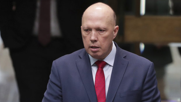 Home Affairs Minister Peter Dutton.