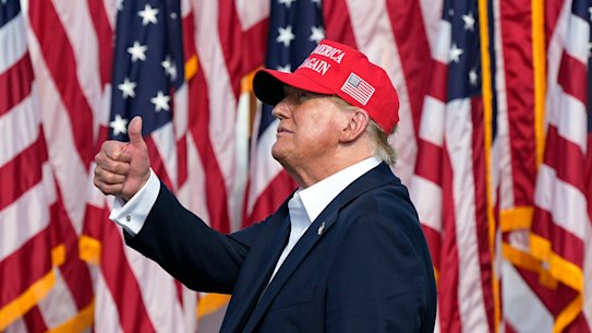 Donald Trump at a campaign rally in Chesapeake.