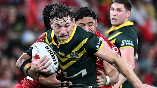 South Sydney star Cameron Murray in action for the Kangaroos.
