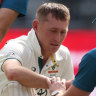 Labuschagne cleared of serious damage as batters cop beating