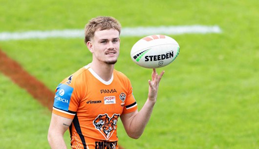 Wantaway Wests Tigers star Lachlan Galvin.