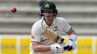 Australia’s Steve Smith plays a shot against West Indies on day three of the second cricket Test match in Grenada.