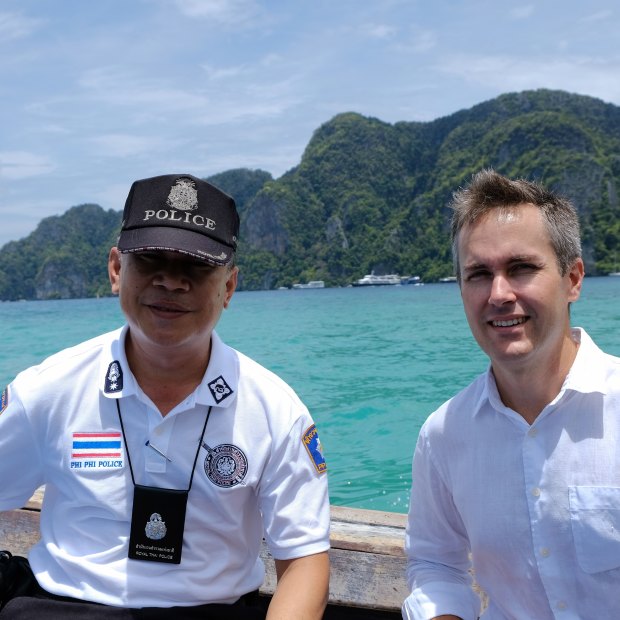 Australia's Consul-General Craig Ferguson (right) said liaising with police and other local authorities in Thailand was an important part of his job.  