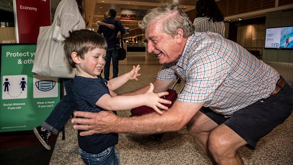 Alan Kinkade being greeted by Tom for the first time in months. 