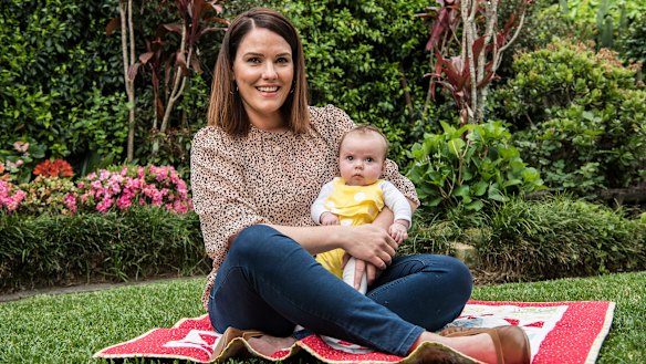 Aillinn Kinlan gave birth to three-month-old Dara via an elective C-section.