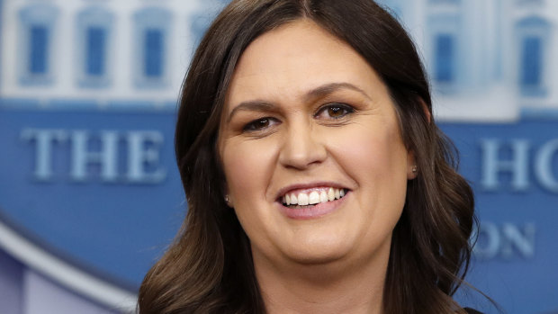 White House Press Secretary Sarah Huckabee Sanders .