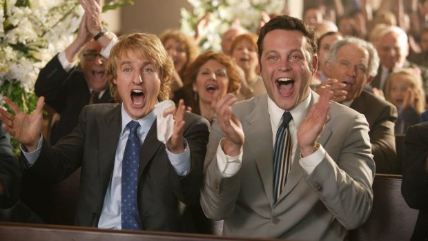 Twist on the genre: Owen Wilson and Vince Vaughn in Wedding Crashers.