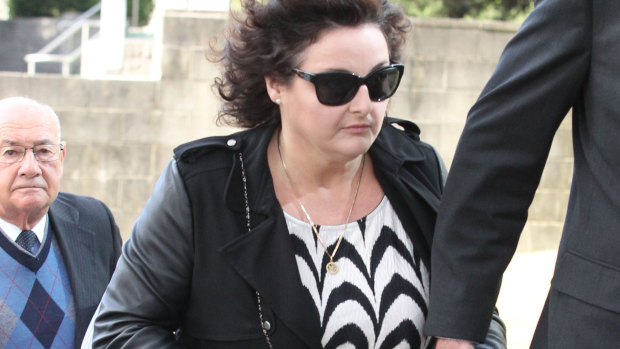 Julie Goodwin leaving Gosford court on Friday. 