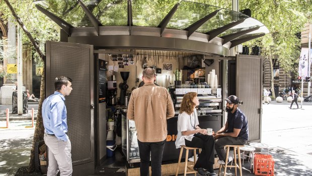 Businesses like cafe Diggy Doos, which operates from a JCDecaux kiosk, will be forced to move. 
