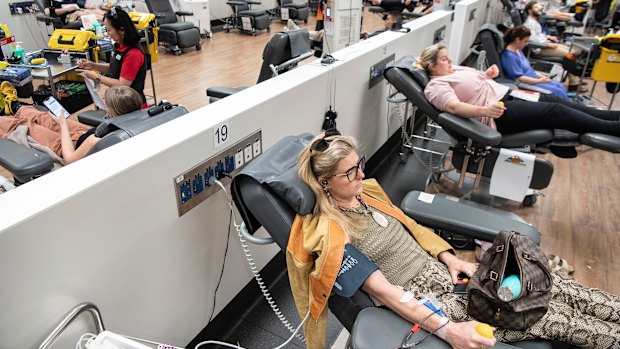 People from across Sydney have come together to donate blood.