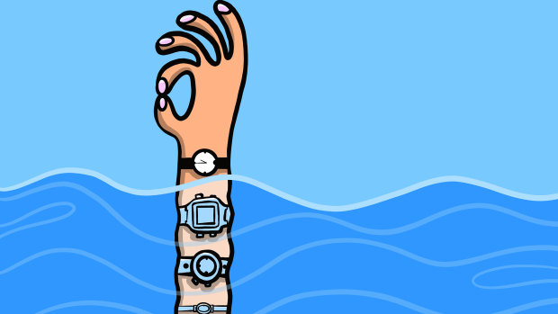 First watches were always an analogue clock face. My parents saw digital watches, popular then in the 1980s, as cheating. Illustration: Drew Aitken