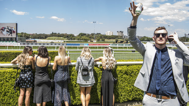 Racing fans at Randwick on the weekend.