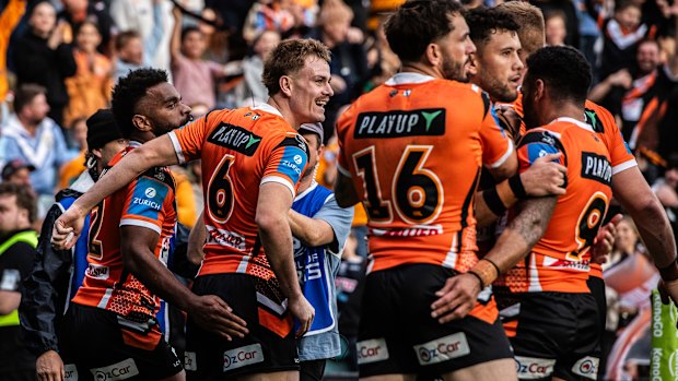 Lachie Galvin and the Tigers on Sunday.