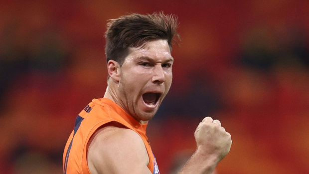 Toby Greene was the match-winner for the Giants with five goals against Richmond.