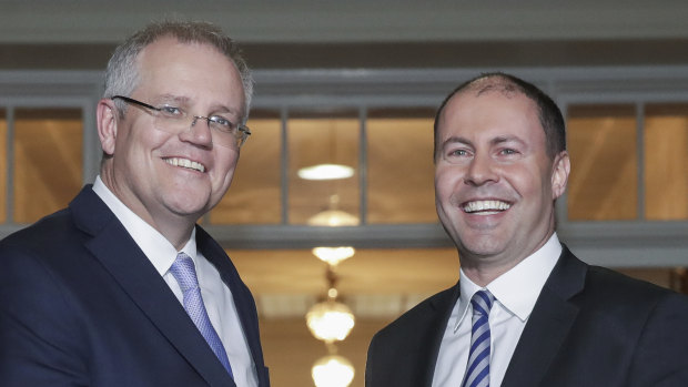 Prime Minister Scott Morrison and Treasurer Josh Frydenberg.