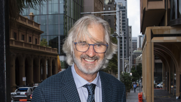 John Jarratt arriving at the NSW Supreme Court on Thursday.