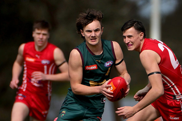 Tasmania’s Geordie Payne was snapped up by North Melbourne at pick No.1.