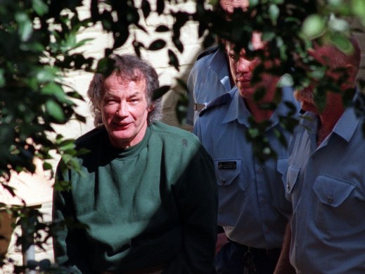 Serial killer Ivan Milat after appearing at the George Savvas inquest on April 16, 1998.