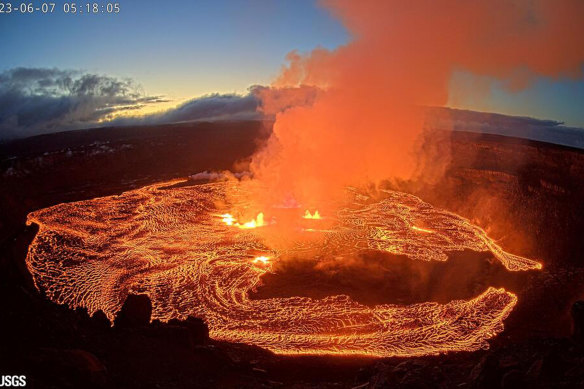 The Kilauea volcano in Hawaii on June 7.