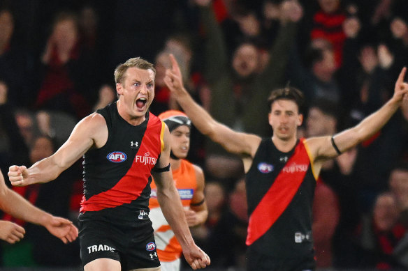 Mason Redman and his Essendon teammates have momentum, and their good form has been rewarded in the AFL fixture.
