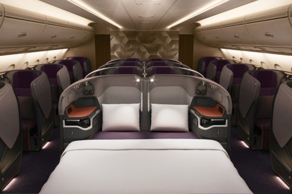 Central seats have fully adjustable dividers, and in some rows, they can be turned into double beds.