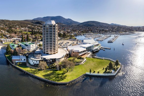 The Wrest Point complex’s tower is the tallest building in Tasmania.