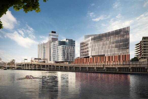 An artist’s impression of the proposed Nylex site development, which is in limbo.