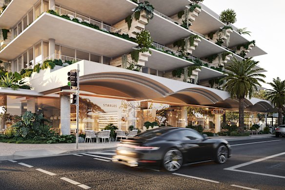 An artist impression of “The Gallery” development project on Racecourse Road in Hamilton, Brisbane.