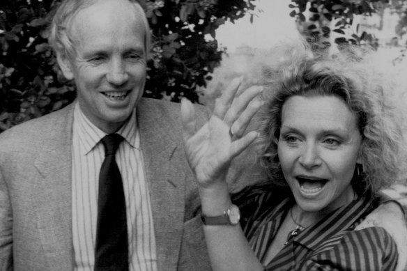 Carla Zampatti and husband John Spender, federal shadow attorney-general in 1987.