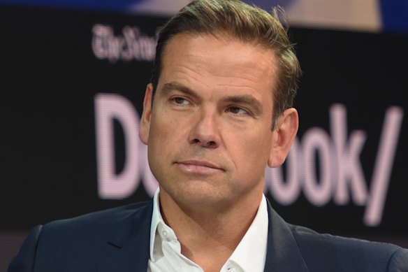 Lachlan Murdoch was speaking in public for the first time since the case ended and Fox fired its most popular anchor, Tucker Carlson.