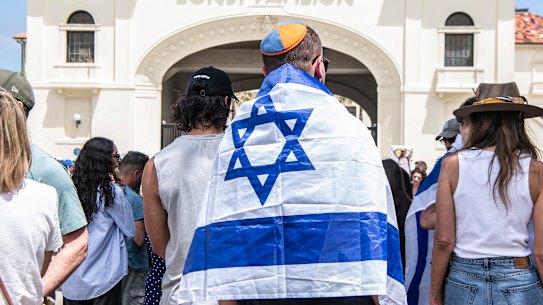 Bondi Beach Pavilion vigil for the victims of the attack.