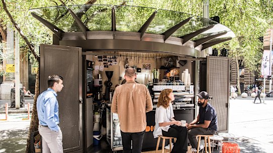 Businesses like cafe Diggy Doos, which operates from a JC Decaux kiosk, will be forced to move. 