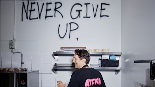In April Ben Shewry spray painted a new mantra in literally on the wall. “It felt like, you know what: f… this. This is not the same place any more, already. I consider myself a leader and I want to lead and I also want to put a positive message out there to the community to not give up."