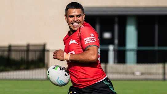 Latrell Mitchell training on Tuesday