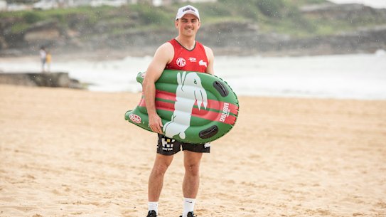 Riding the wave: Rabbitohs recruit Lewis Dodd.