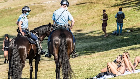 Police out and about on Saturday.